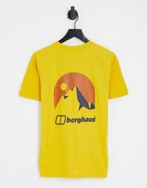 Berghaus Mont Blanc Mountains t-shirt in yellow offers at £17 in ASOS