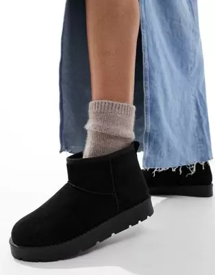 SEQWL cosy mini ankle boots in black offers at £26.99 in ASOS