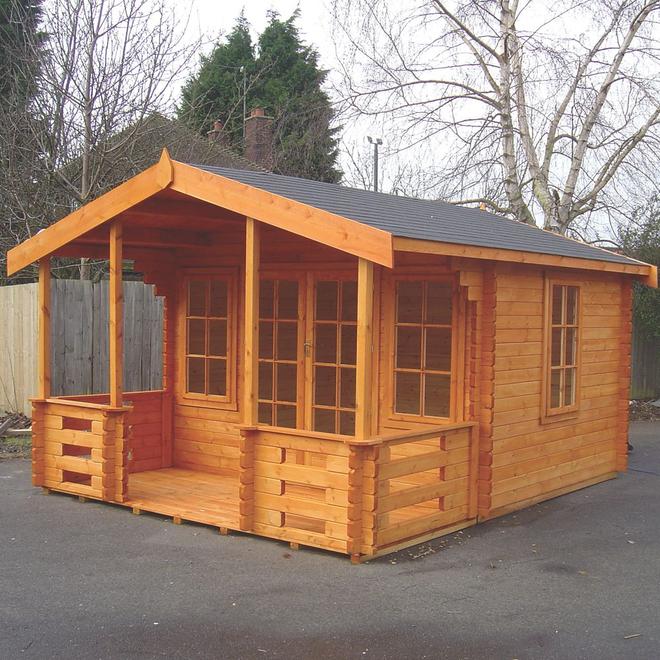 Shire Lydford 12' x 14' 6" (Nominal) Apex Timber Log Cabin with Assembly offers at £3899.99 in Screwfix