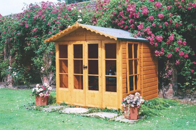 Shire Kensington 6' 6" x 6' 6" (Nominal) Apex Shiplap T&G Timber Summerhouse offers at £904.99 in Screwfix