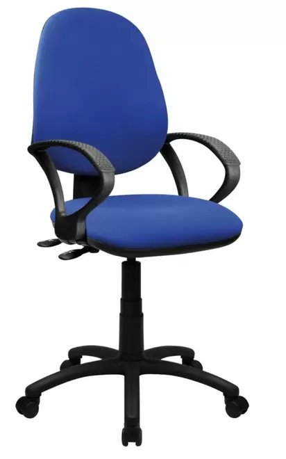 Nautilus Designs Java 200 Medium Back Task/Operator Chair Fixed Arms Blue offers at £128.53 in Screwfix