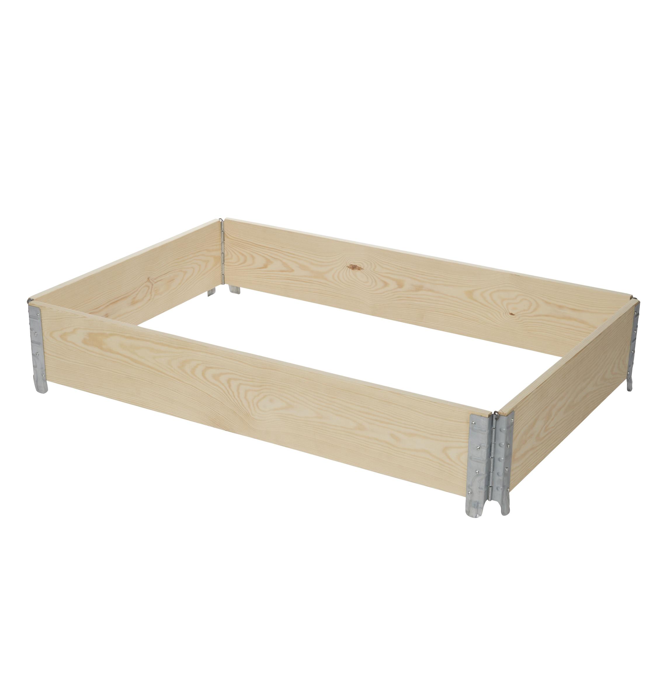 Large Pine & steel Rectangular Raised bed kit 0.96m² offers at £26 in B&Q