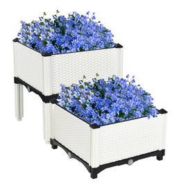 Costway Set of 4 Raised Garden Bed Kits Elevated Flower Herb Grow Planter Box offers at £59.95 in B&Q