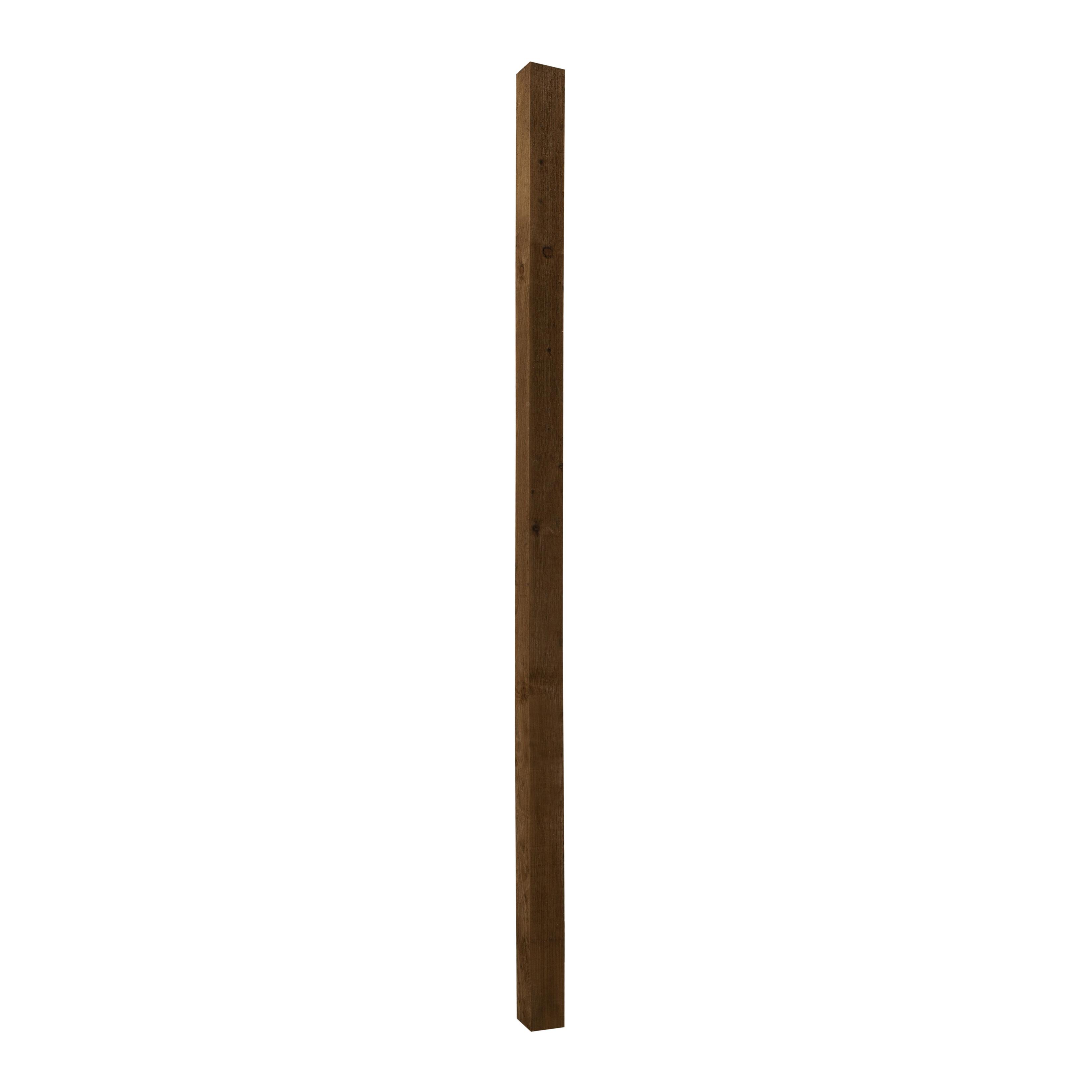 UC4 Brown Square Wooden Fence post (H)2.1m (W)75mm, Pack of 3 offers at £73123 in B&Q