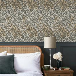 William Morris at Home Charcoal Willow Bough Tree Wallpaper offers at £60 in B&Q