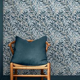 William Morris at Home White & Blues Willow Bough Tree Wallpaper offers at £60 in B&Q