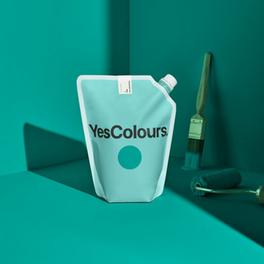 YesColours Passionate Teal matt emulsion paint, 1 Litre, Premium, Low VOC, Pet Friendly, Sustainable, Vegan offers at £27.5 in B&Q