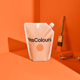 YesColours Electric Orange matt emulsion paint, 1 Litre, Premium, Low VOC, Pet Friendly, Sustainable, Vegan offers at £29.5 in B&Q