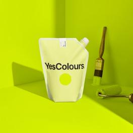 YesColours Electric Yellow matt emulsion paint, 1 Litre, Premium, Low VOC, Pet Friendly, Sustainable, Vegan offers at £29.5 in B&Q