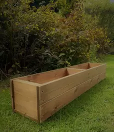 Large Wooden Garden Planter Decking Tub Tan Trough  120 cm 4ft offers at £40.99 in B&Q