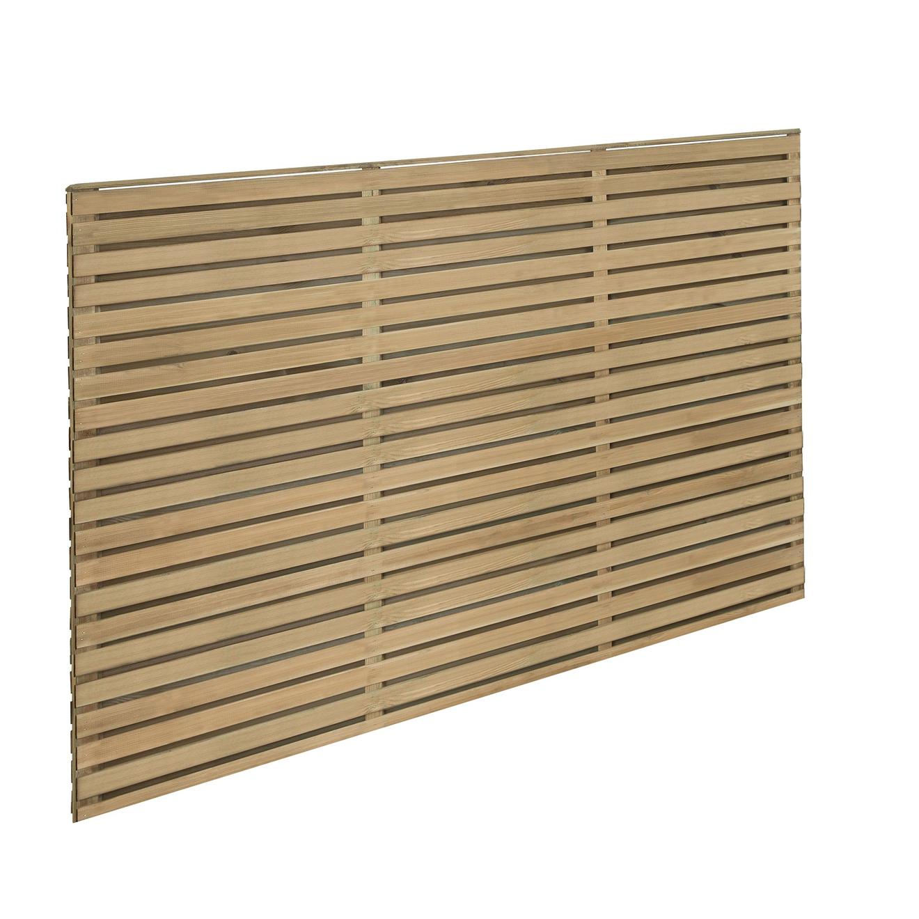 Forest Garden Contemporary Slatted Pressure treated 4ft Wooden Decorative fence panel (W)1.8m (H)1.2m, Pack of 3 offers at £330553 in B&Q