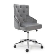 Rocco Brushed Velvet Grey Office Chair offers at £120 in Beales