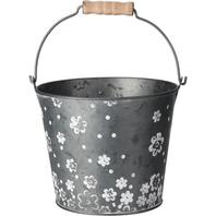 Zinc Planter Round With Wire & Wood Handle offers at £4.49 in Beales