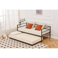 Catton Black Metal Day Bed With Trundle - Single offers at £149.99 in Beales