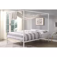 Chalfont Four Poster White Metal Bed offers at £149.99 in Beales