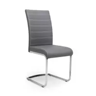 Callisto Leather Effect Grey Dining Chair Set Of 2 offers at £180 in Beales