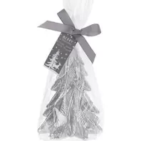 Christmas Tree Candle 12cm Silver offers at £3.99 in Beales