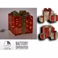 Gift Box With LED Lights 3 Piece Set - Available In 2 Designs offers at £46.19 in Beales