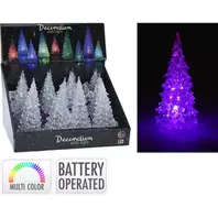 Christmas Tree Clear Acrylic With Colour Changing LED 12cm offers at £3.49 in Beales