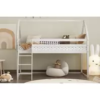 Eli Kids Mid Sleeper Cabin Loft Bed With Underbed Storage Space - White offers at £199.99 in Beales