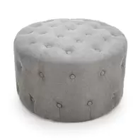 Verona Small Round Light Grey Pouffe offers at £150 in Beales