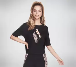 Cheetah Diamond Crop Tee Shirt offers at £15.99 in Skechers