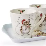 Holly Jolly Christmas Mug & Tray Set offers at £15 in Squires Garden Centres