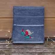 Christmas Robin Tea Towel - Dark Grey - Tea Towel offers at £3.99 in Squires Garden Centres