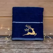 Christmas Stag Tea Towel - Blue - Tea Towel offers at £3.99 in Squires Garden Centres