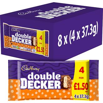 Cadbury Double Decker Chocolate Bar 4 Pack Multipack £1.50 PMP 149.2g offers at £1.5 in Bestway