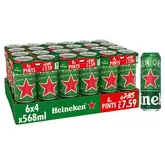 Heineken Premium Lager Beer Pint Can 4x568ml offers at £7.59 in Bestway