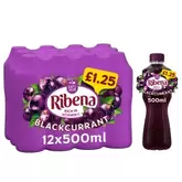 Ribena Blackcurrant Juice Drink 500ml PMP £1.25 offers at £1.25 in Bestway