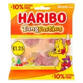 HARIBO Tangfastics Fruit & Cola Flavour Fizzy Jelly Sweets Sharing Bag 154g offers at £1.25 in Bestway