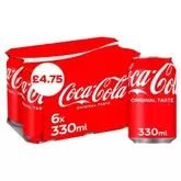 Coca-Cola Original Taste 6 x 330ml PM £4.75 offers at £4.75 in Bestway