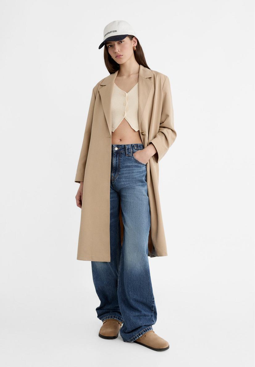 Long flowing trench coat offers at £39.99 in Stradivarius
