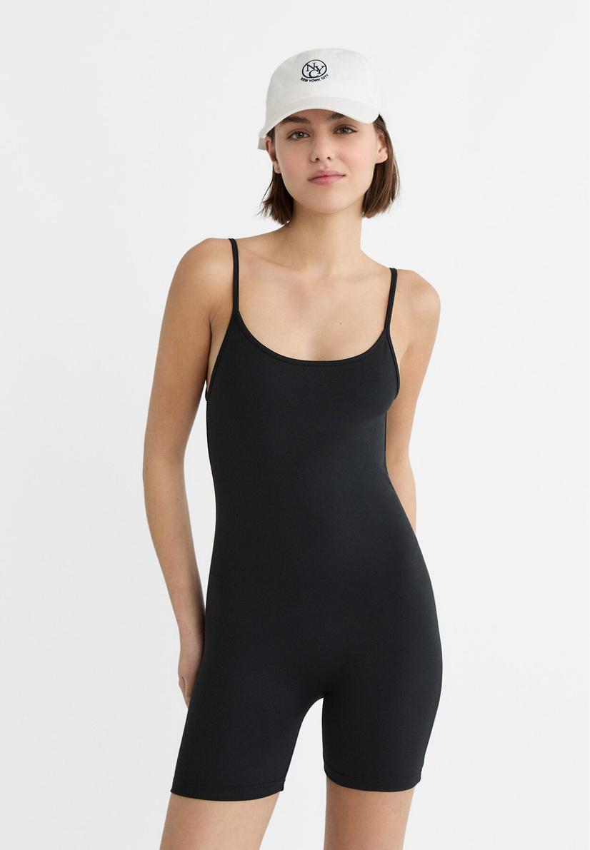 Short strappy playsuit offers at £22.99 in Stradivarius