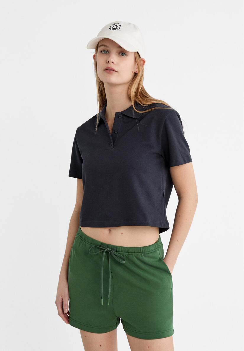Short sleeve polo shirt offers at £17.99 in Stradivarius