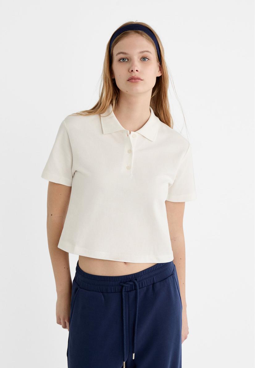 Short sleeve polo shirt offers at £17.99 in Stradivarius
