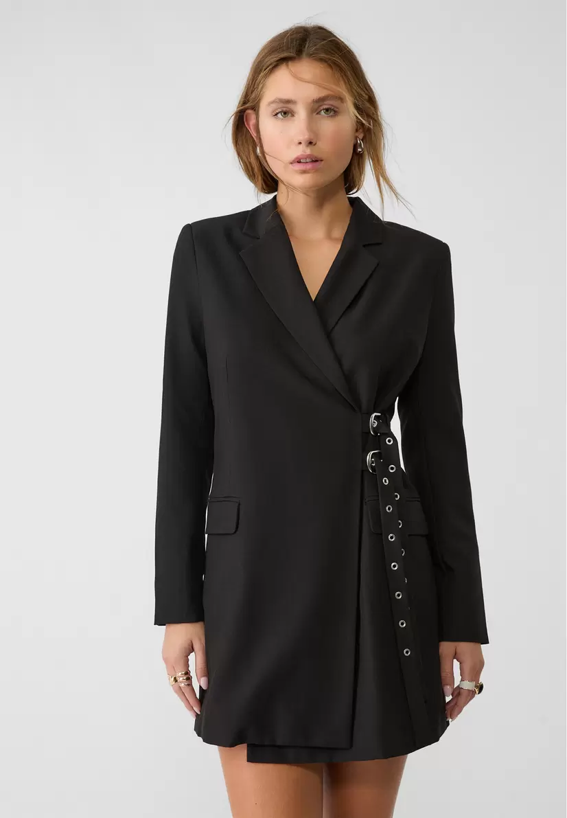 Blazer dress with buckles offers at £45.99 in Stradivarius