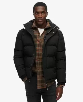 Everest Short Hooded Puffer Jacket offers at £119.99 in Superdry