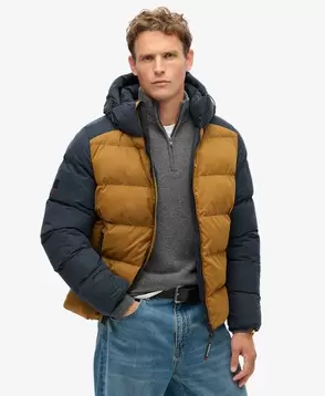 Hood Colour Block Sport Puffer offers at £109.99 in Superdry