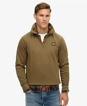 Contrast Stitch Half Zip Top offers at £64.99 in Superdry