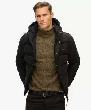 Hooded Microfibre Sports Puffer Jacket offers at £76.99 in Superdry