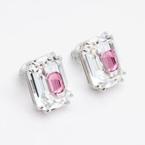 Clear &amp; Pink Crystal Stud Earrings offers at £34.99 in TK Maxx