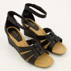 Black Leather Kyarra Joy Sandals offers at £29.99 in TK Maxx