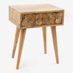 Carved Wooden Bedside Table 58x46cm offers at £79.99 in TK Maxx