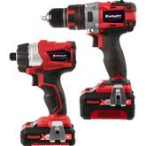 Einhell PXC 18V Cordless Brushless Combi Drill & Impact Driver Twin Pack 1 x 4.0Ah & 1 x 2.0Ah offers at £117.98 in Toolstation