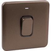 Schneider Electric Lisse Mocha Bronze Screwless 50A DP Switch 1 Gang LED Indicator offers at £16.94 in Toolstation