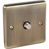 Antique Brass TV Point Satellite 1 Gang offers at £2.28 in Toolstation