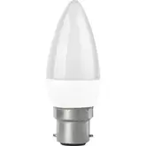 Corby Lighting LED Candle Frosted Dimmable Lamp 6W B22/BC 470lm offers at £1.22 in Toolstation